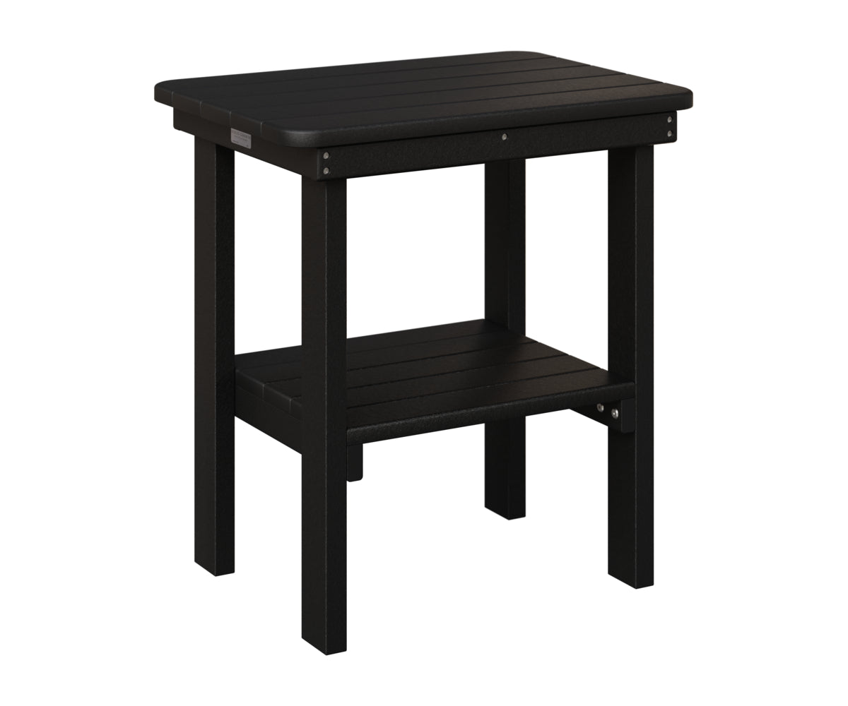 Berlin Gardens Rectangle End Table Dining Height in Black