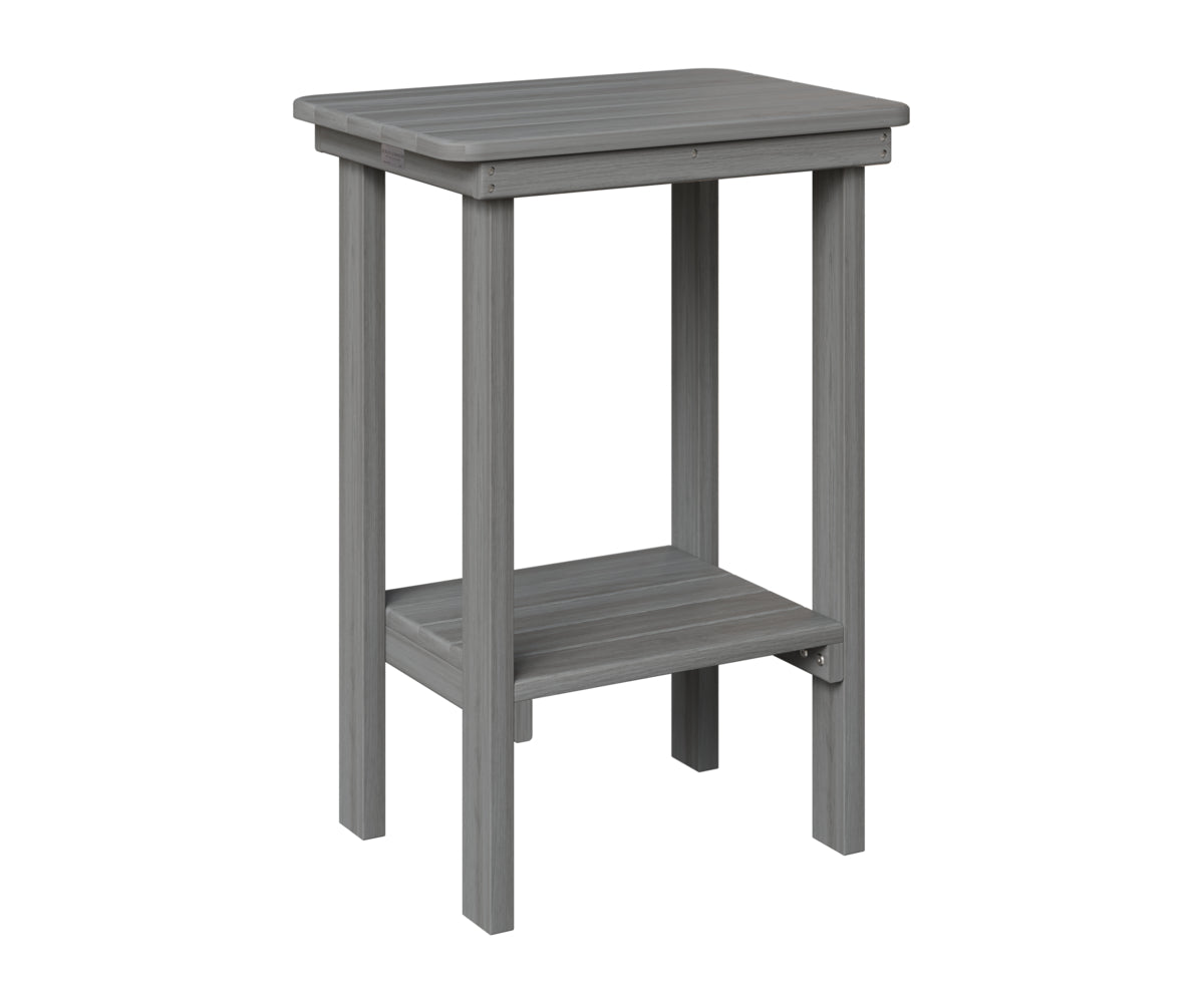 Berlin Gardens Rectangle End Table Counter Height in Driftwood Gray