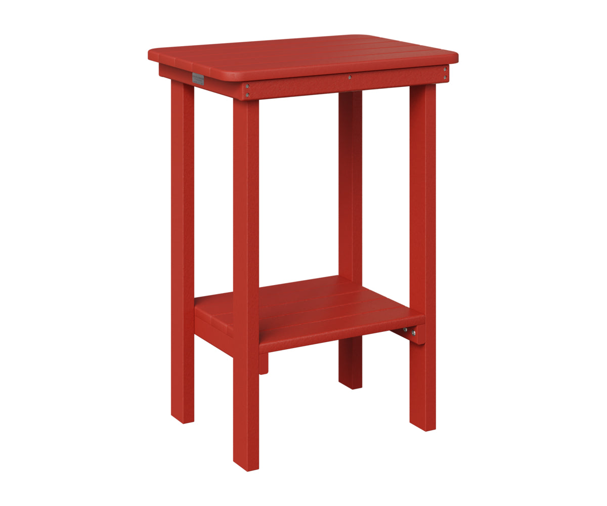 Berlin Gardens Rectangle End Table Counter Height in Scarlet Red