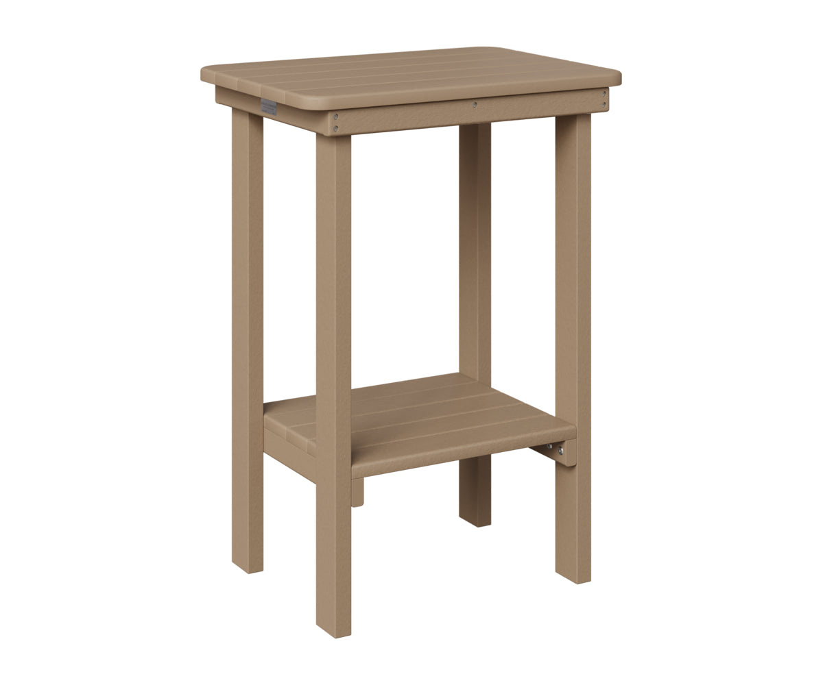 Berlin Gardens Rectangle End Table Counter Height in Weatherwood