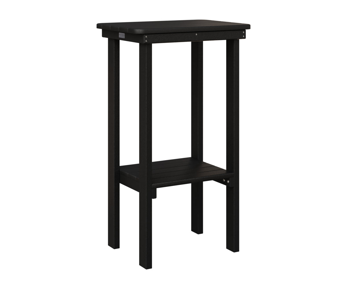 Berlin Gardens Rectangle End Table Bar Height in Black