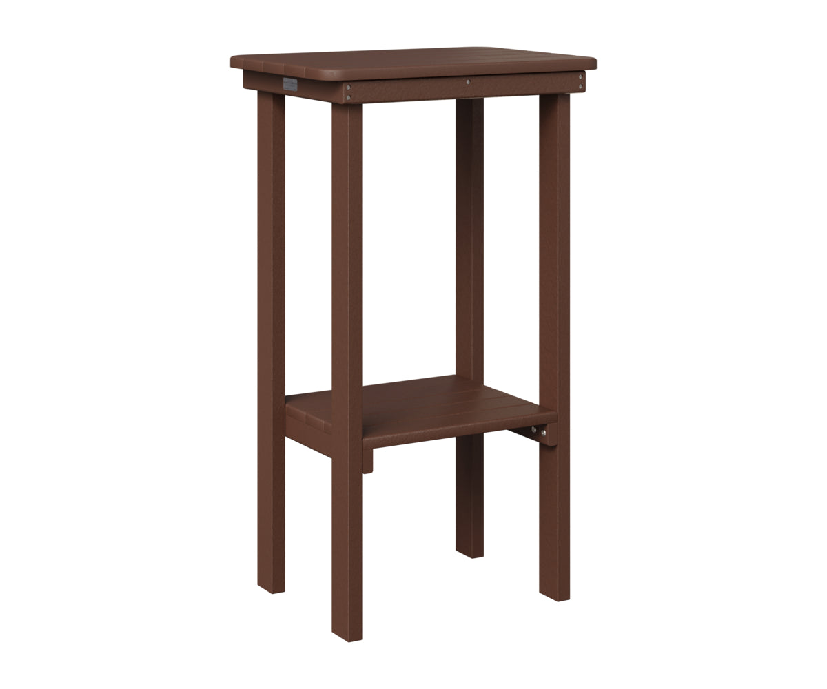 Berlin Gardens Rectangle End Table Bar Height in Chocolate Brown