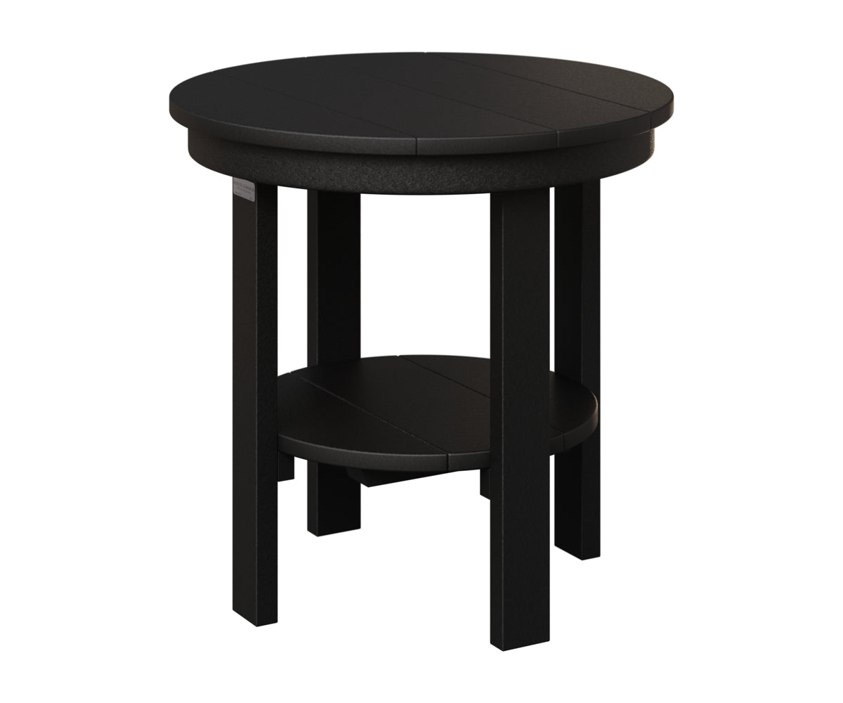 Berlin Gardens Round End Table Dining Height in Black
