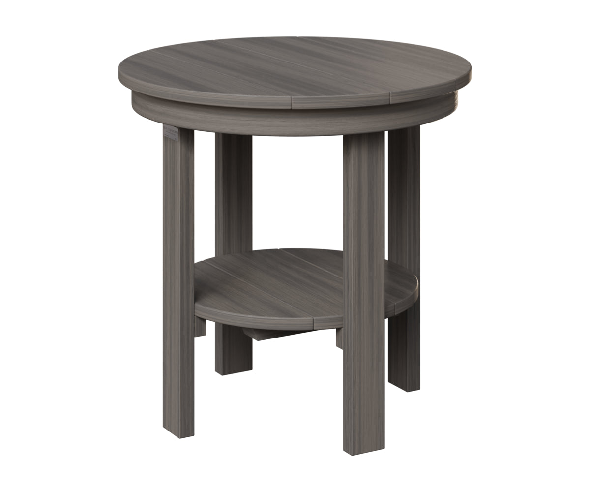 Berlin Gardens Round End Table Dining Height in Coastal Gray