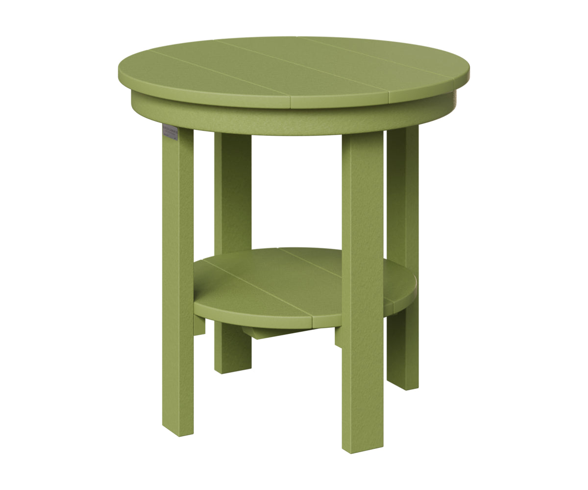 Berlin Gardens Round End Table Dining Height in Kiwi Green