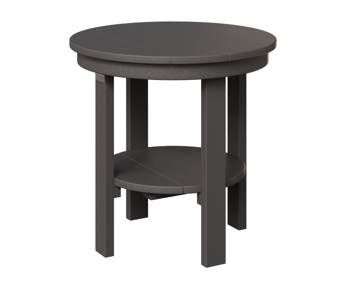 Berlin Gardens Round End Table Dining Height in Smoke Gray
