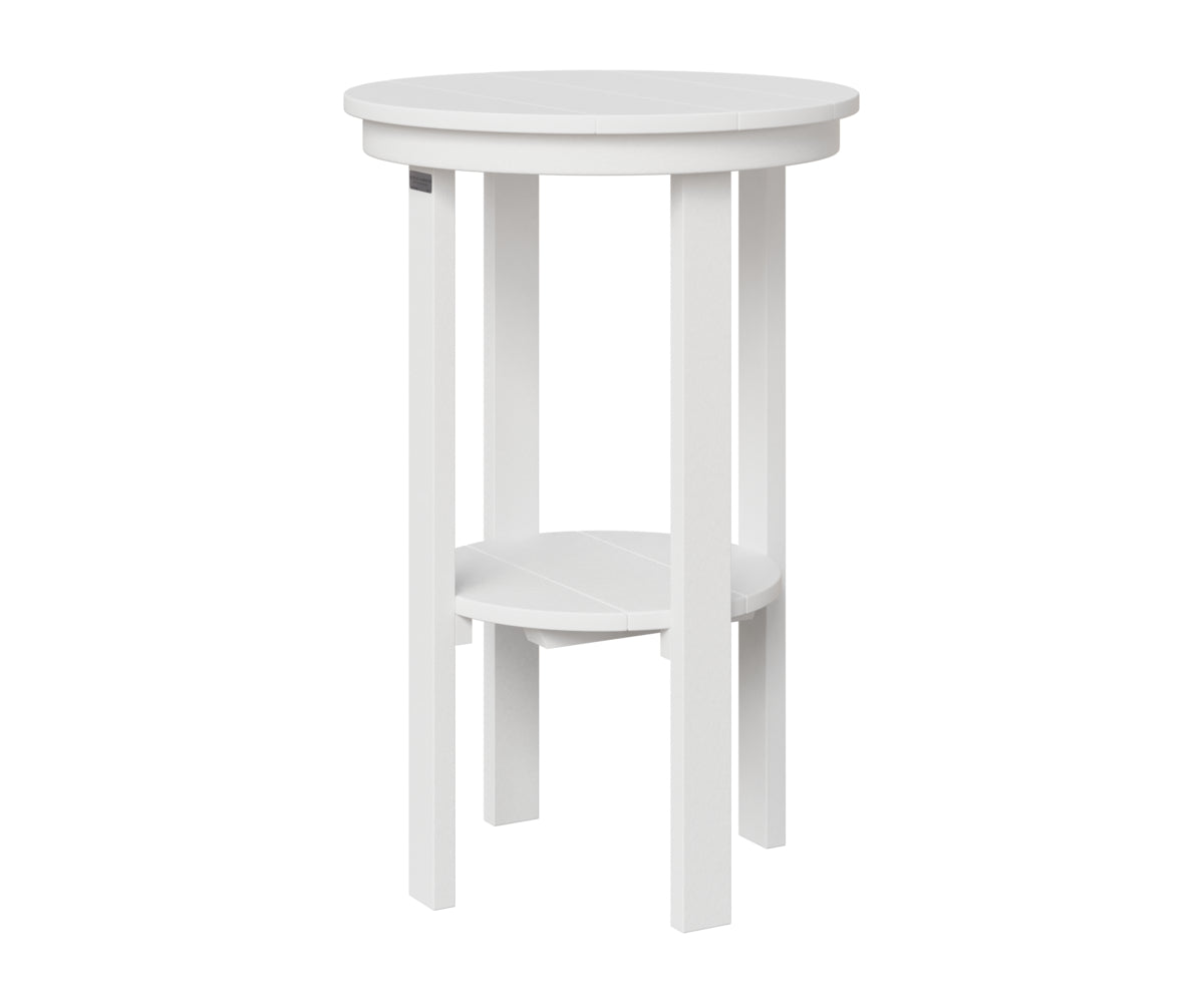 Berlin Gardens Round End Table Bar Height in White