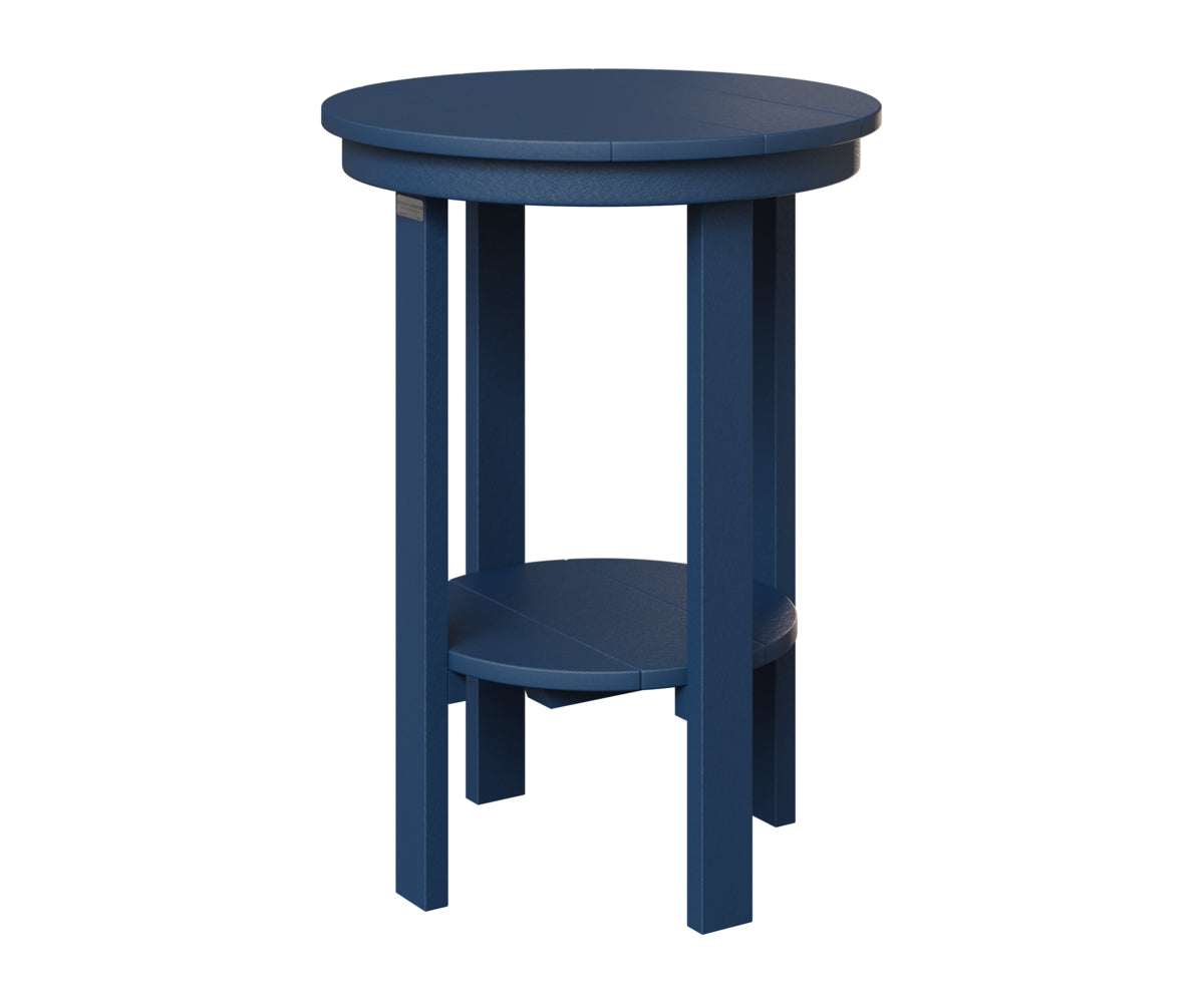 Berlin Gardens Round End Table Counter Height in Navy Blue