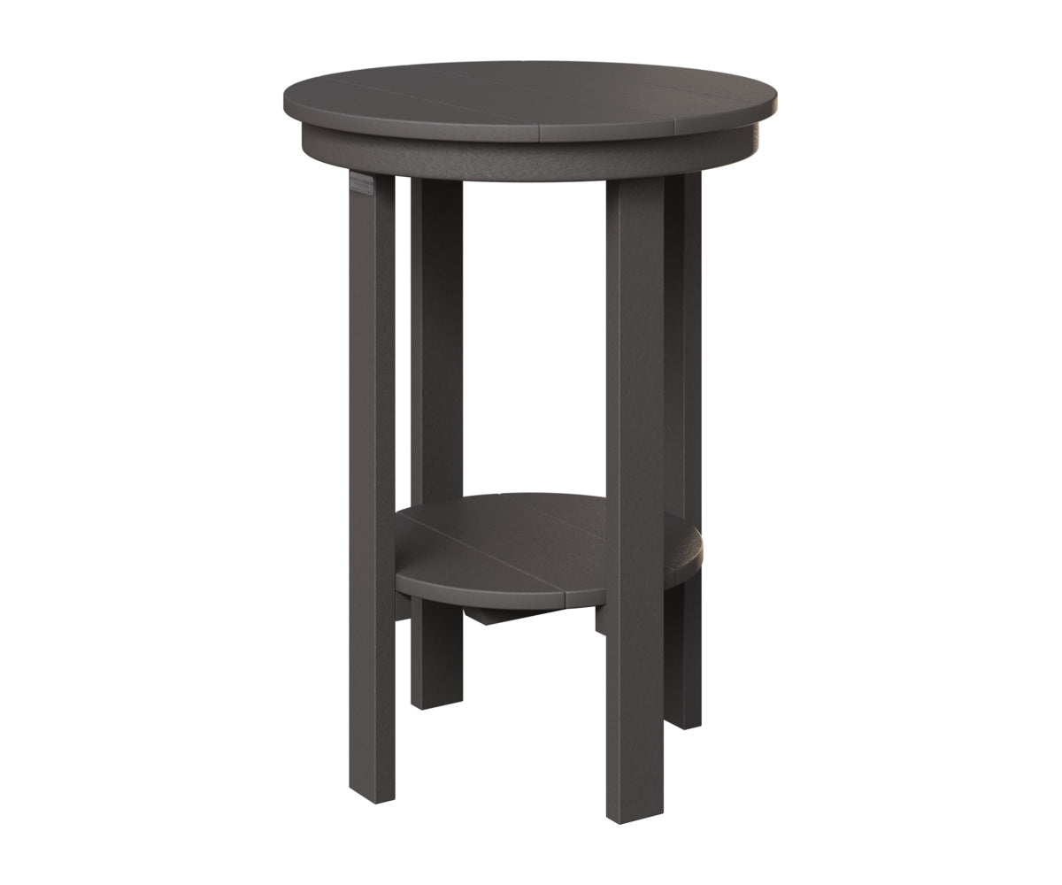 Berlin Gardens Round End Table Counter Height in Smoke Gray