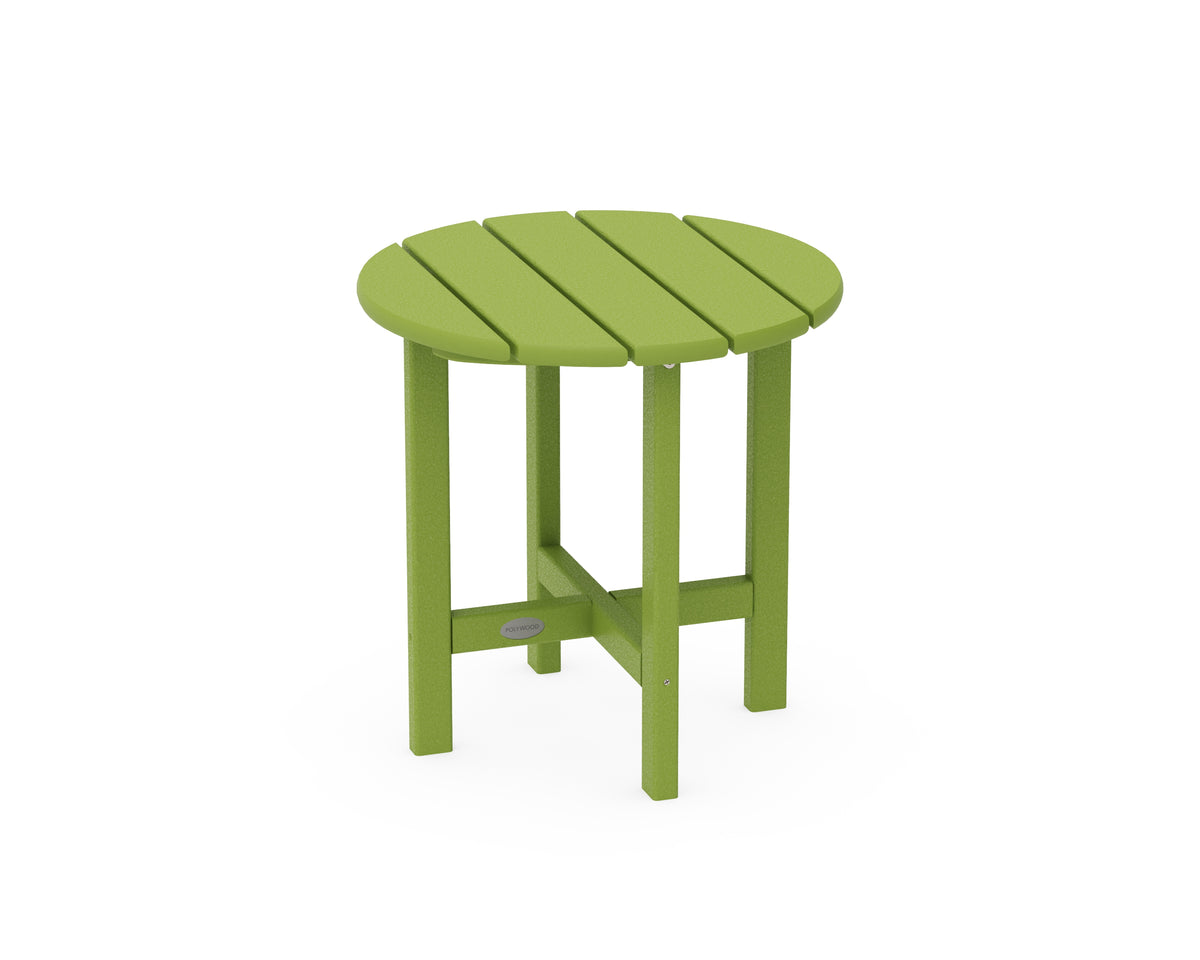 POLYWOOD Round 18" Side Table in Lime