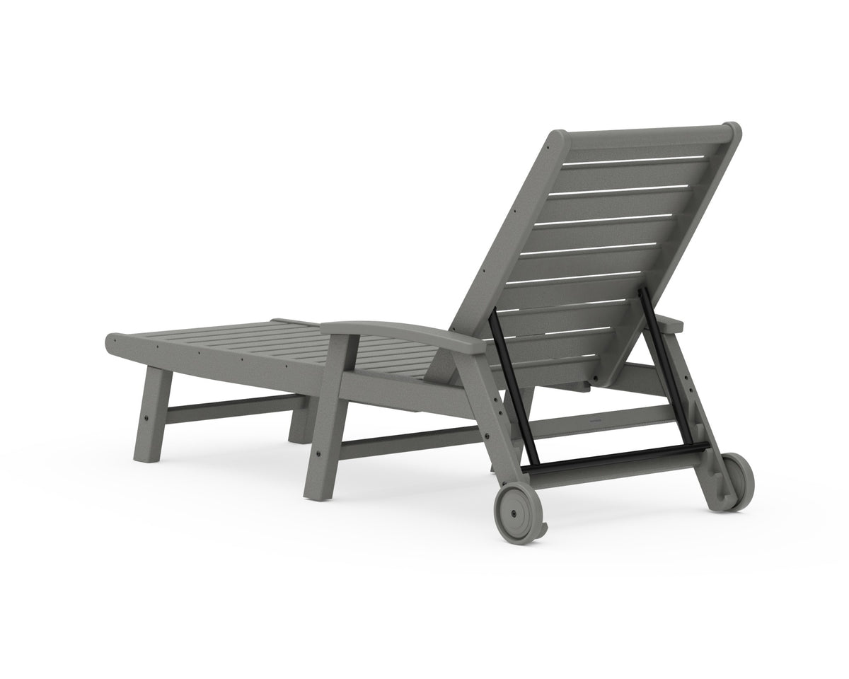 POLYWOOD Signature Chaise with Wheels angle view