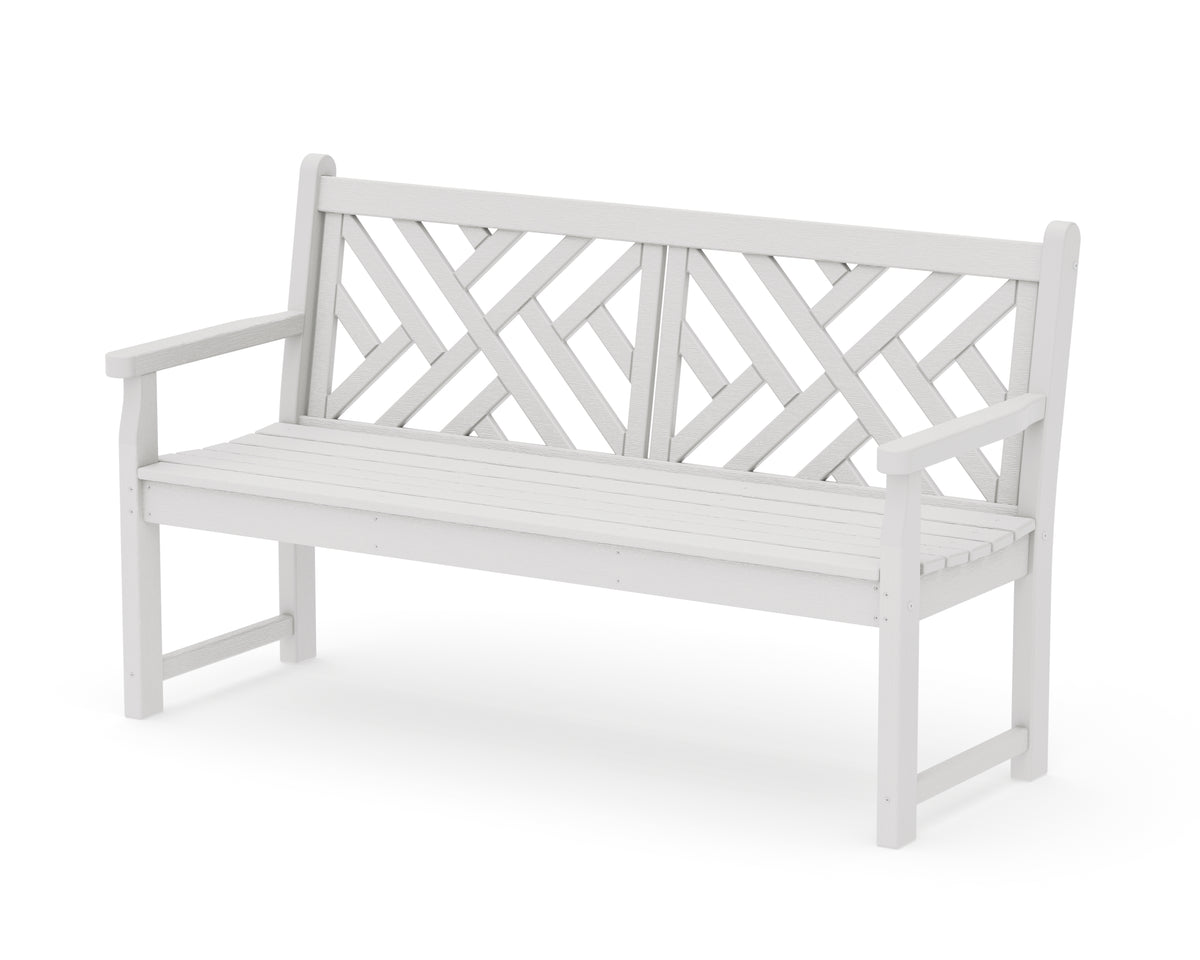 POLYWOOD Chippendale 60" Bench in Vintage White