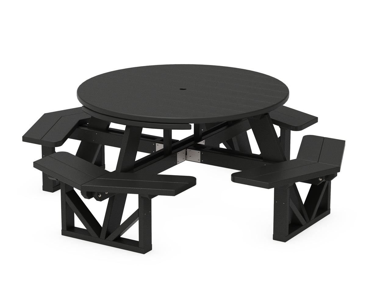 POLYWOOD Park 53" Octagon Table in Black