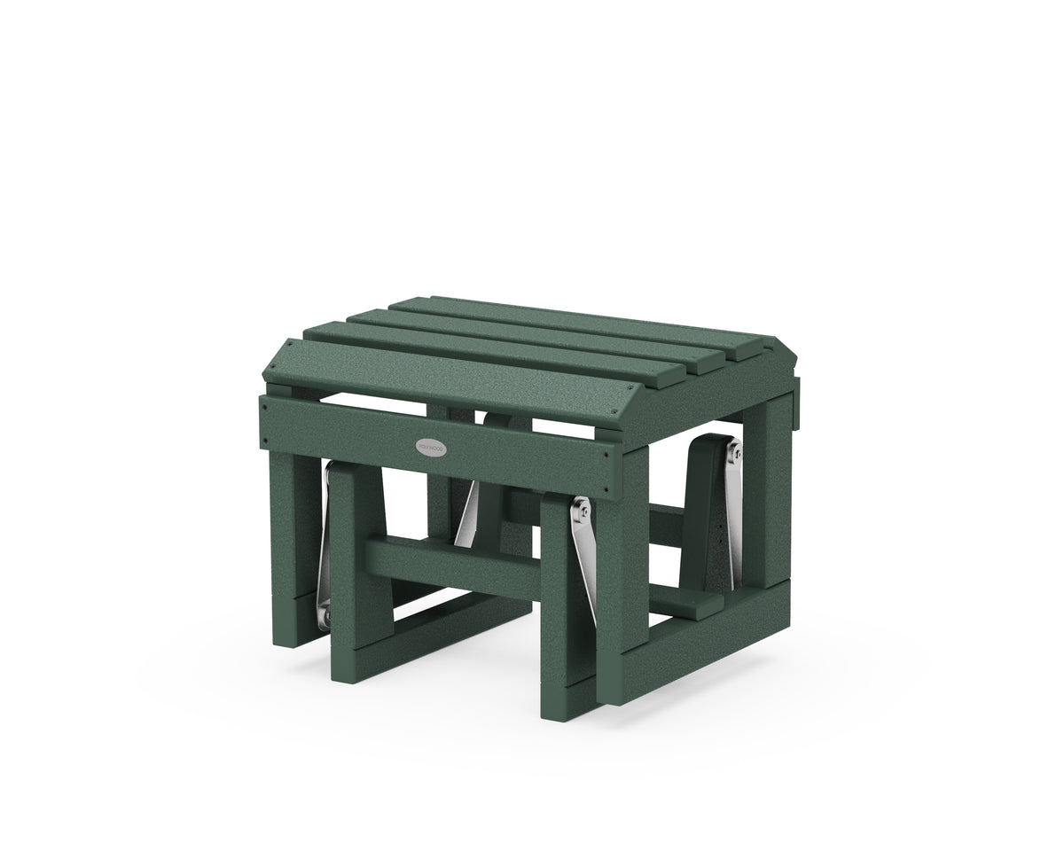 POLYWOOD Classic Adirondack Glider Ottoman in Green