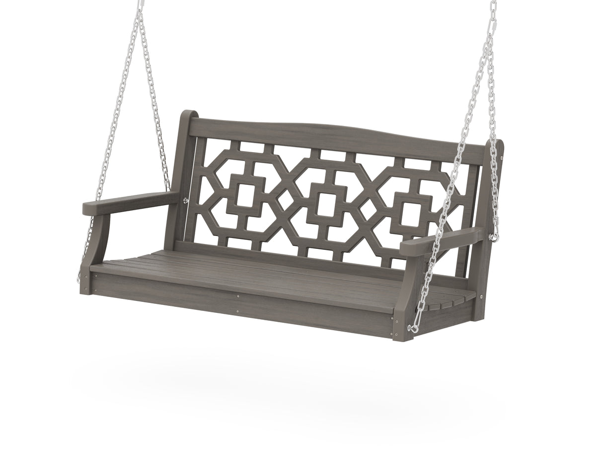 POLYWOOD Chinoiserie 48" Swing in Driftwood