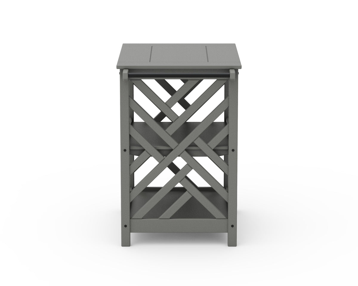 POLYWOOD Chippendale Bar Cart angle view