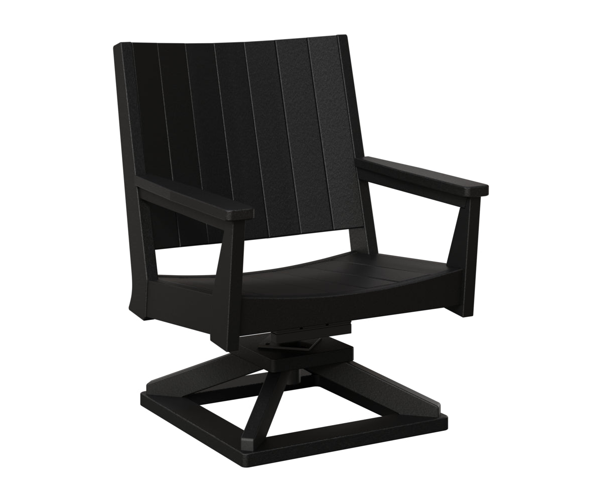 Berlin Gardens Mayhew Chat Swivel Rocker Chair in Black