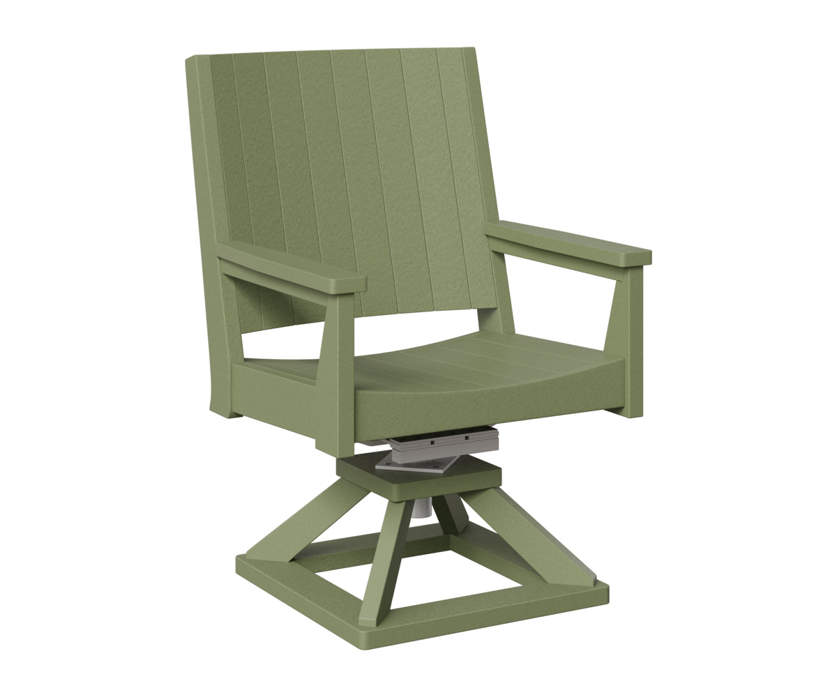 Berlin Gardens Mayhew Chat Swivel Rocker Dining Chair in Sage