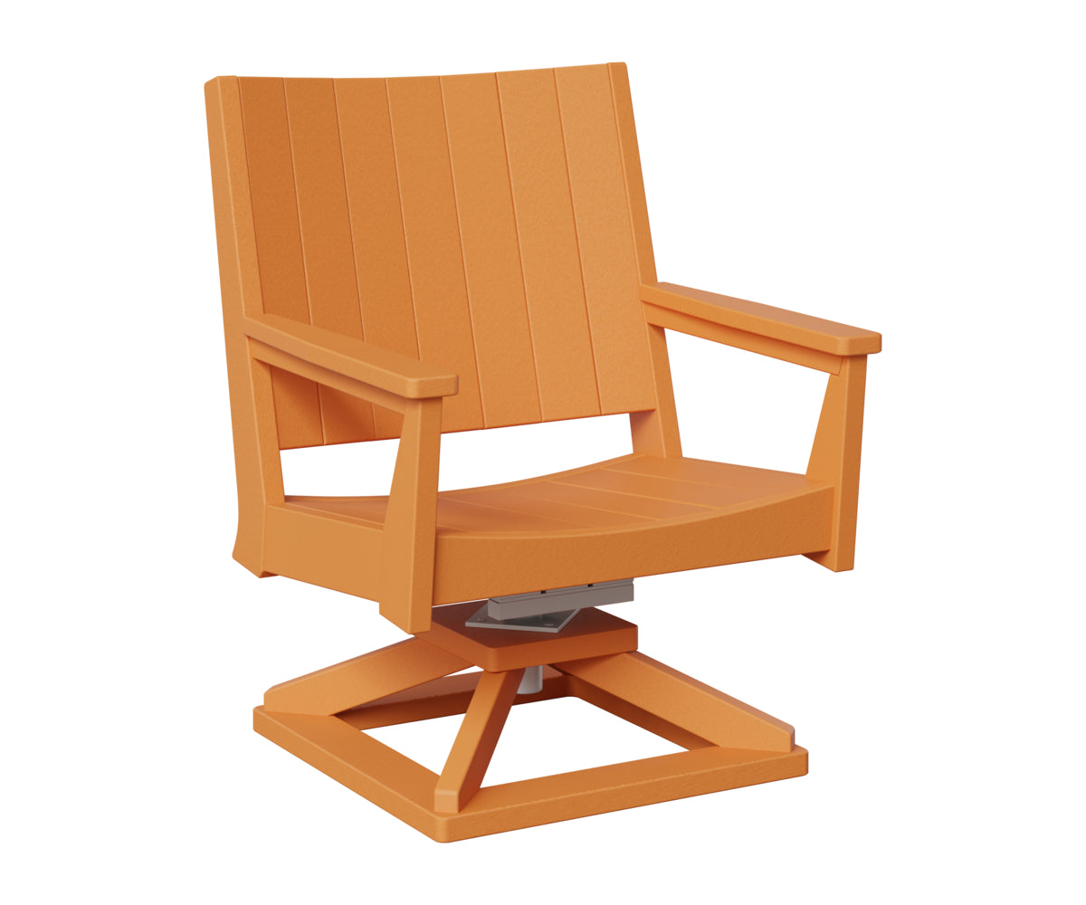 Berlin Gardens Mayhew Chat Swivel Rocker Chair in Mango Orange