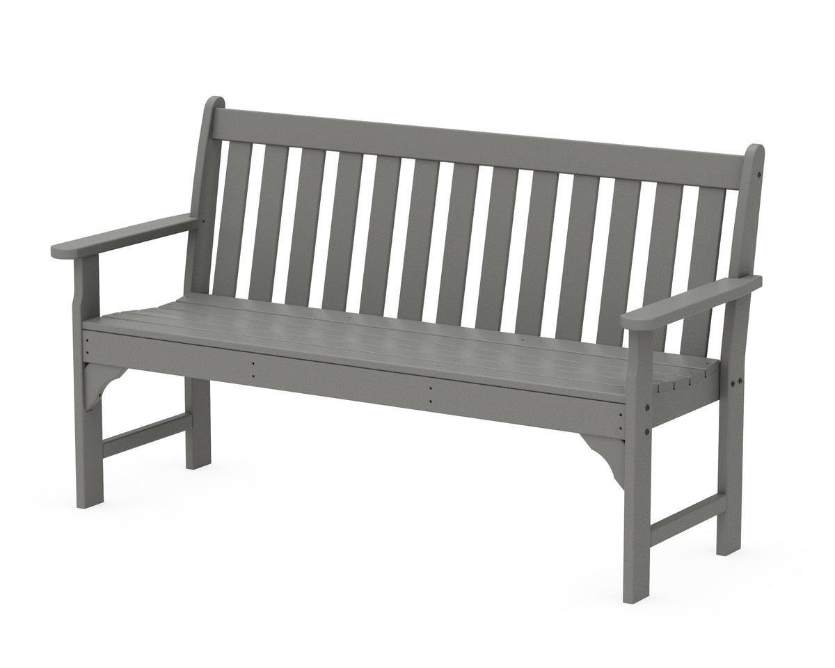 POLYWOOD Vineyard 60" Bench in Slate Grey