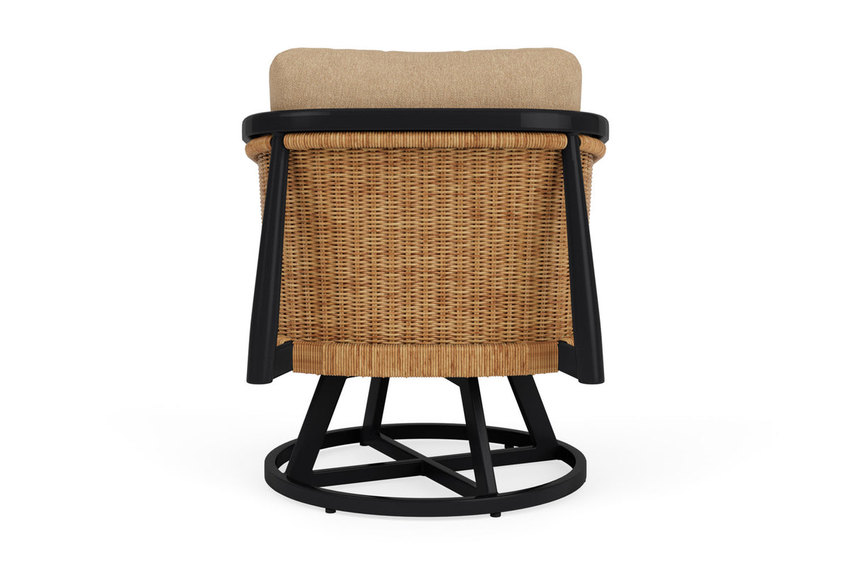 Lloyd Flanders Galloway Swivel Lounge Chair with Hayden Sand fabric, view 7
