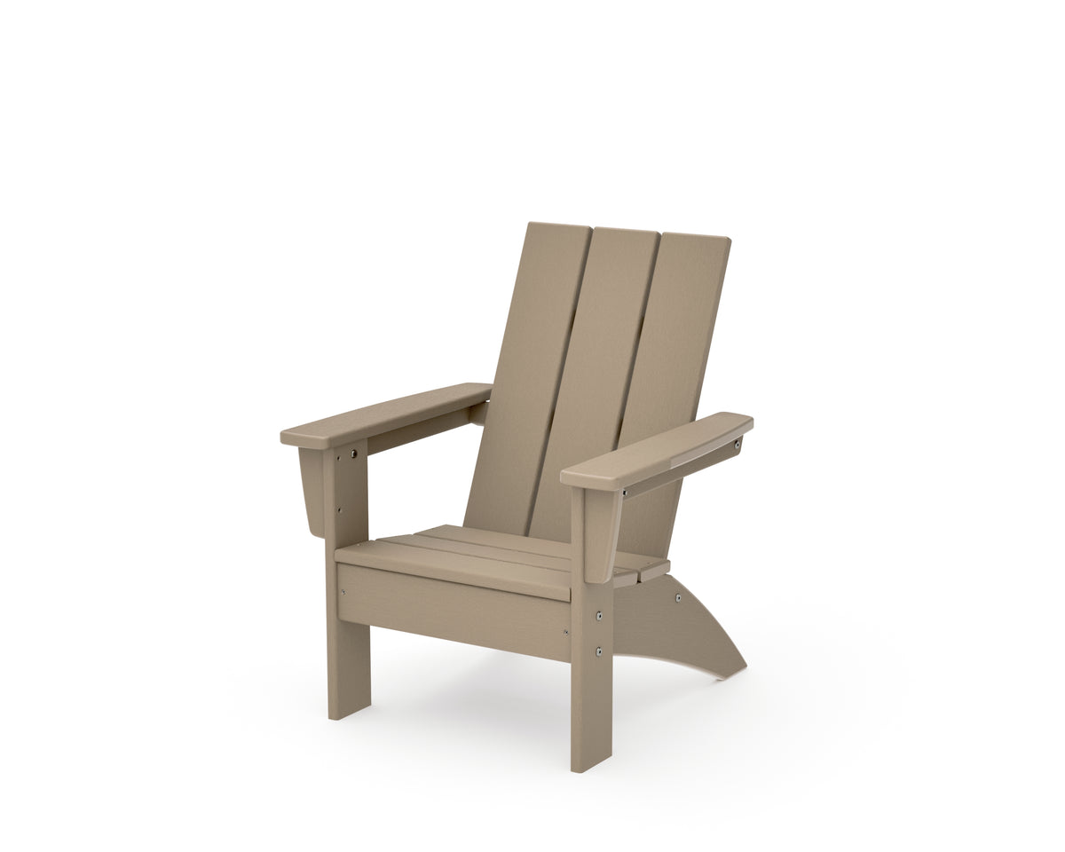 POLYWOOD Kids Modern Adirondack Chair in Vintage Sahara