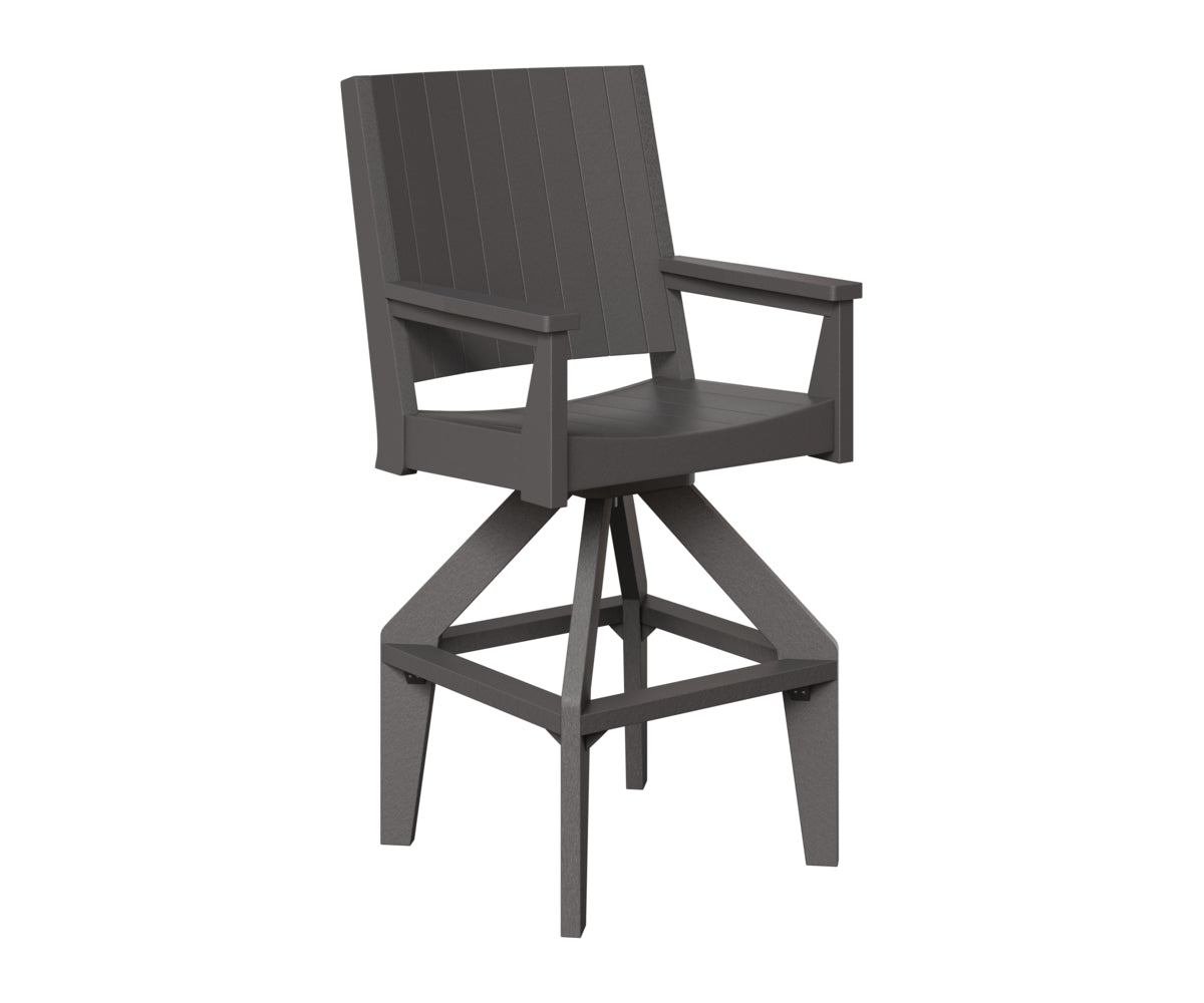 Berlin Gardens Mayhew Chat Swivel XT Chair in Smoke Gray