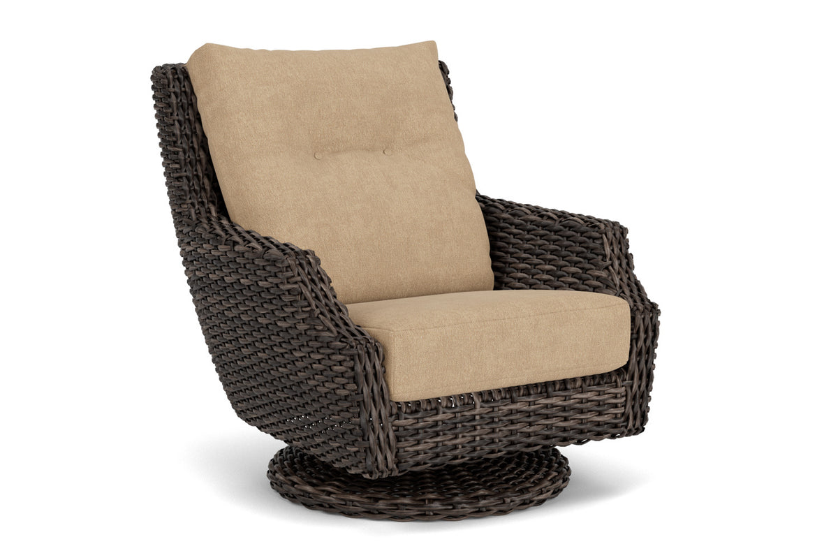 Lloyd Flanders Largo High Back Swivel Rocker with Hayden Sand fabric, view 2