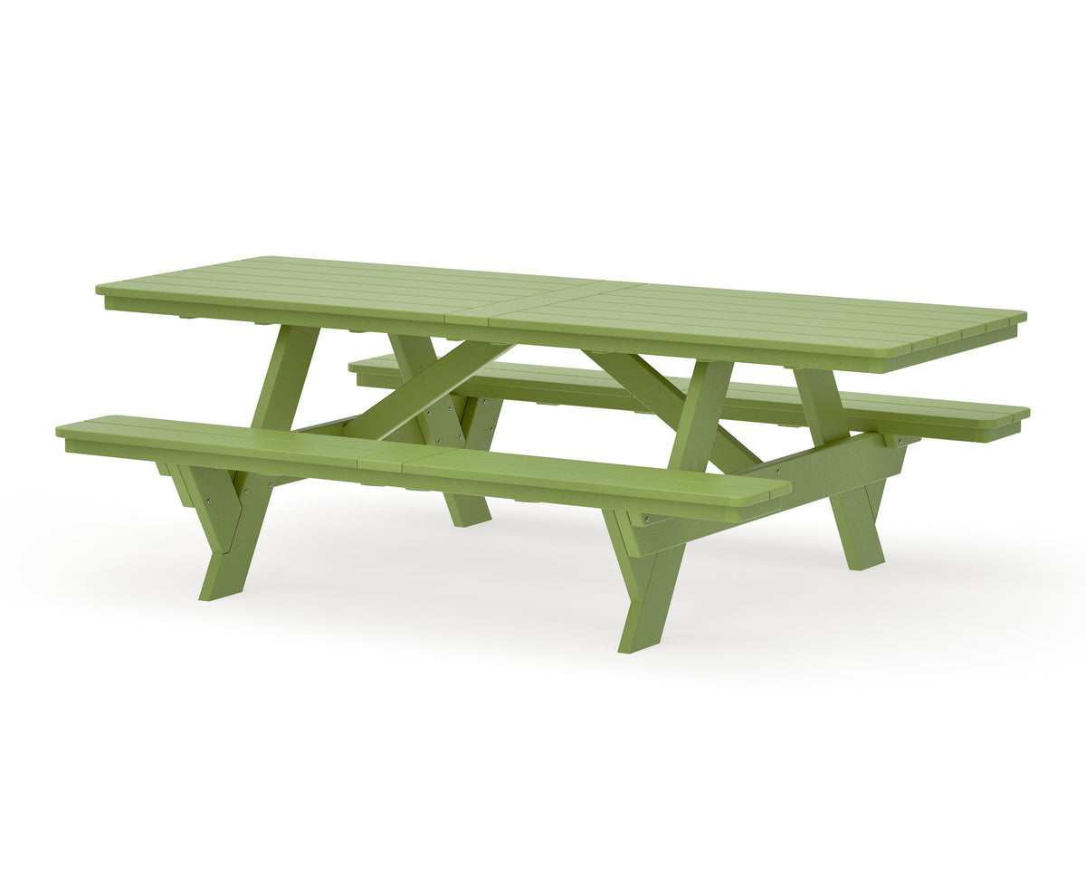 POLYWOOD Rockford 98” ADA Picnic Table in Lime