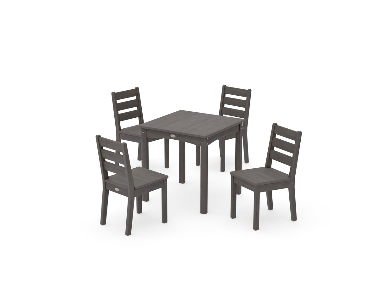 POLYWOOD Lakeside Kids 5-Piece Dining Set in Driftwood
