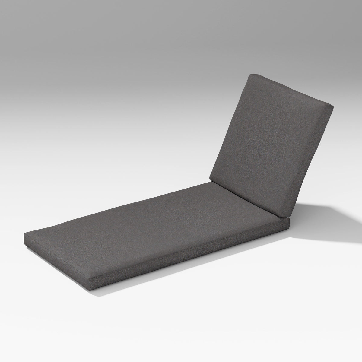 POLYWOOD PW Designer Series Latitude Chaise Lounge Full Cushion in Ash Charcoal