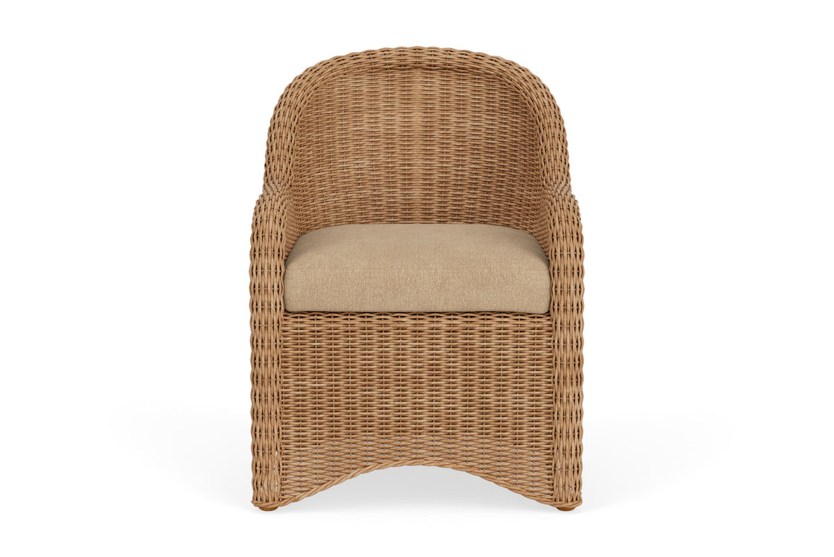 Lloyd Flanders Tobago Dining Armchair with Hayden Sand fabric