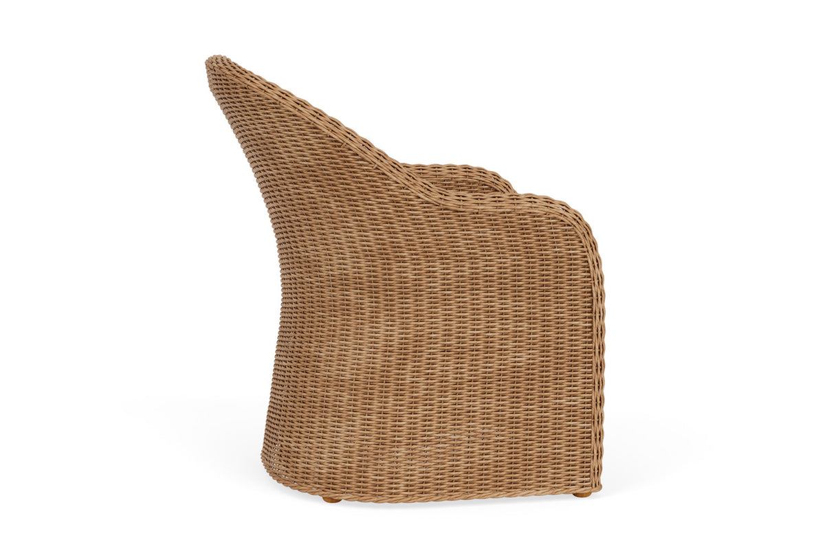 Lloyd Flanders Tobago Dining Armchair with Hayden Sand fabric, view 5