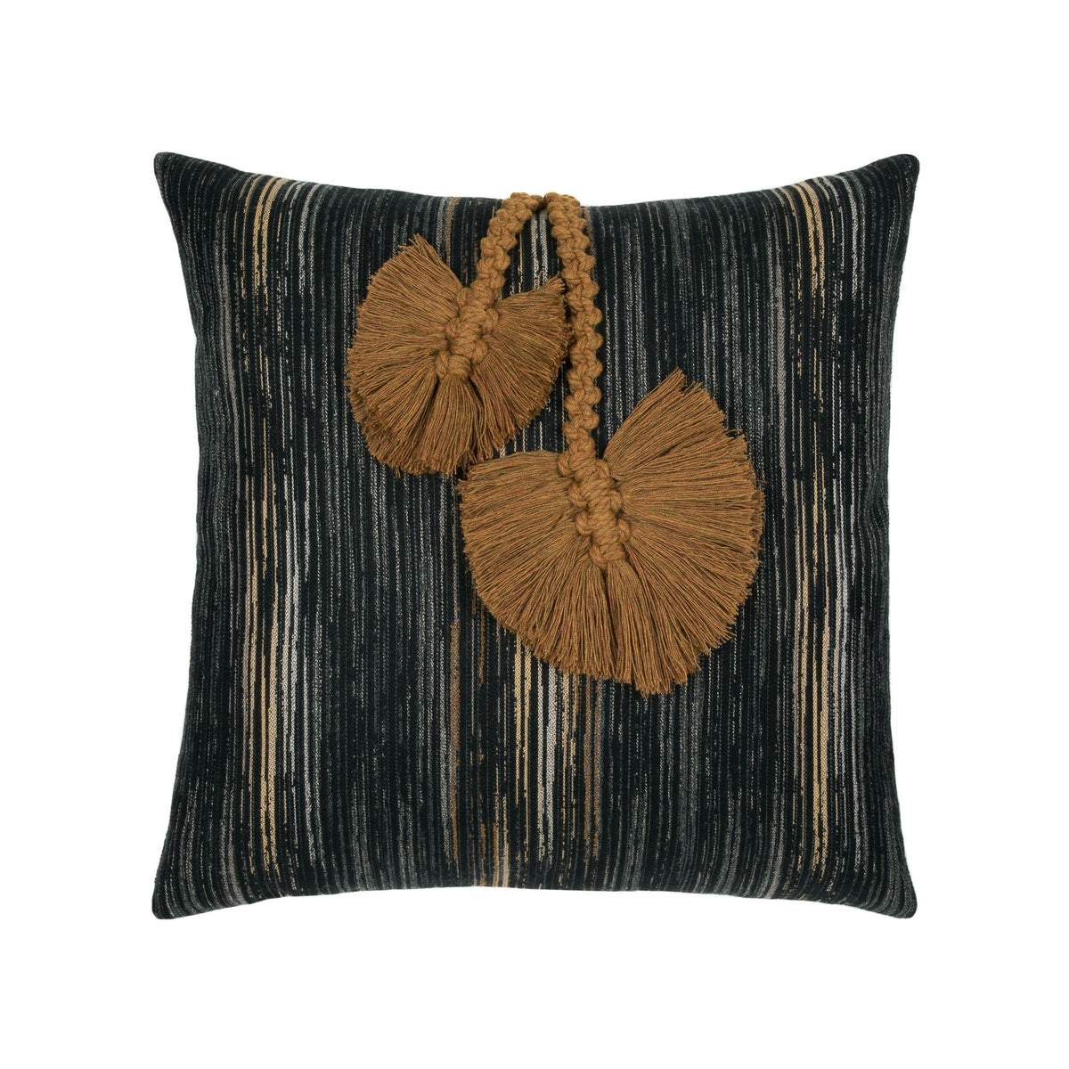 Elaine Smith Ingenuity Harvest outdoor pillow, gold and orange - view 2