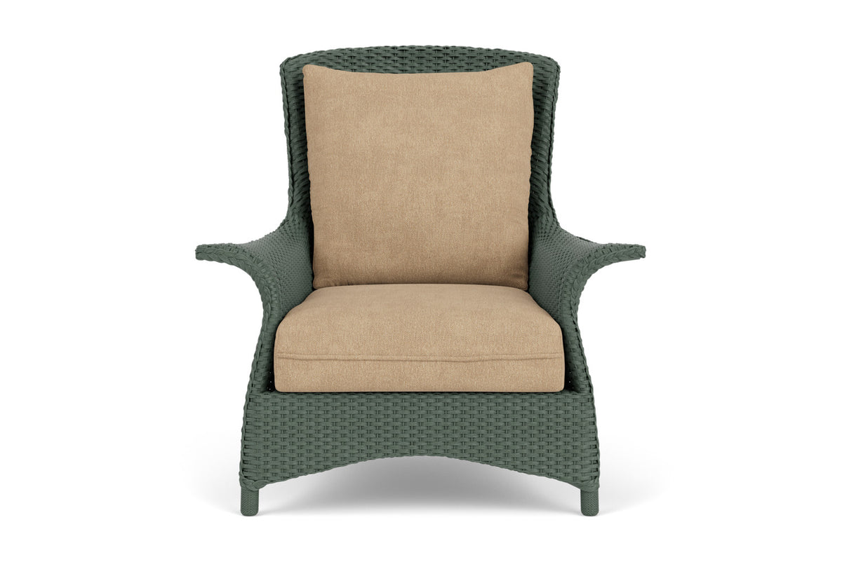 Lloyd Flanders Mandalay Lounge Chair in Spruce with Hayden Sand fabric