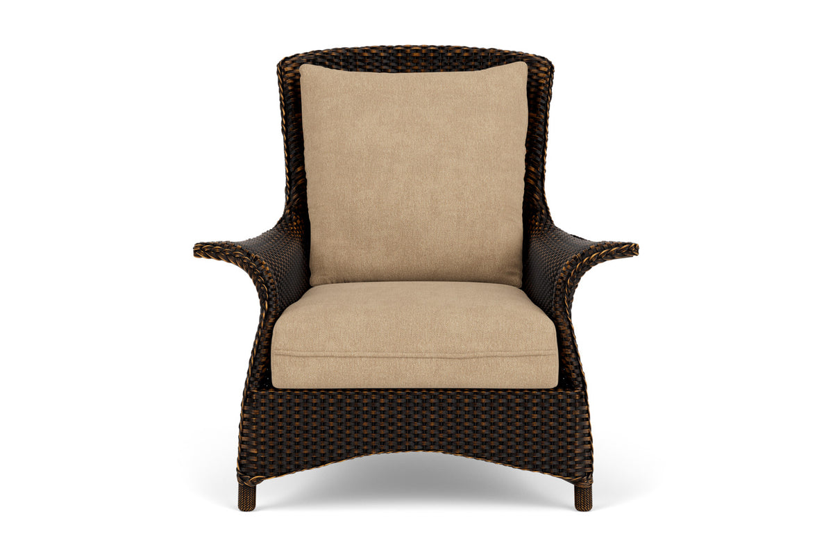Lloyd Flanders Mandalay Lounge Chair in Mink with Hayden Sand fabric
