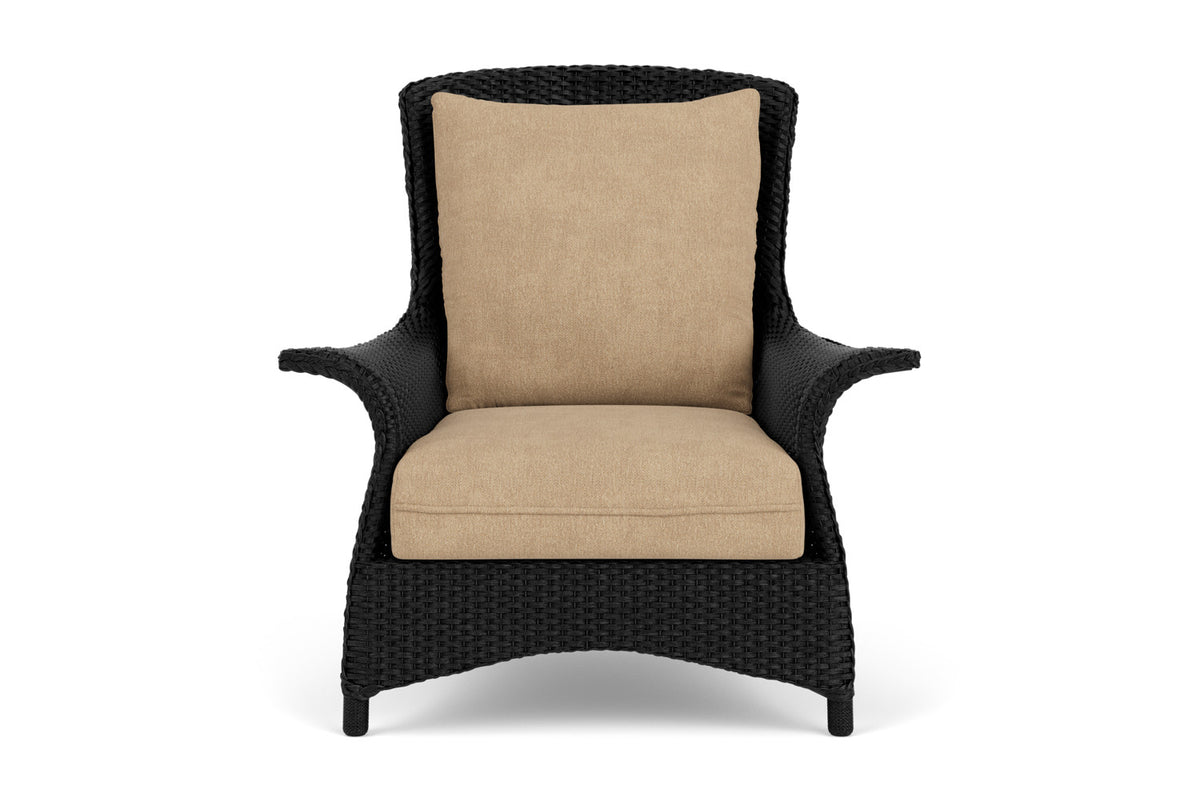 Lloyd Flanders Mandalay Lounge Chair in Ebony with Hayden Sand fabric