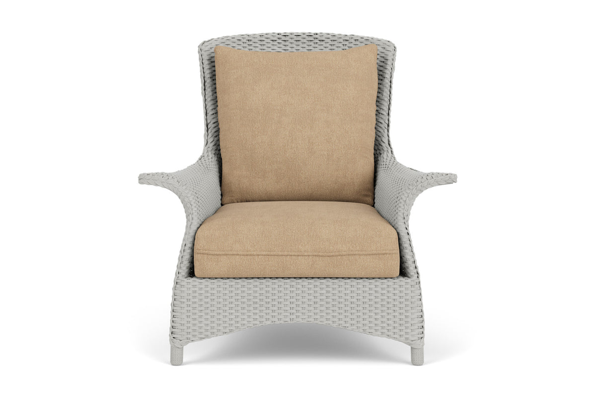 Lloyd Flanders Mandalay Lounge Chair in Platinum with Hayden Sand fabric