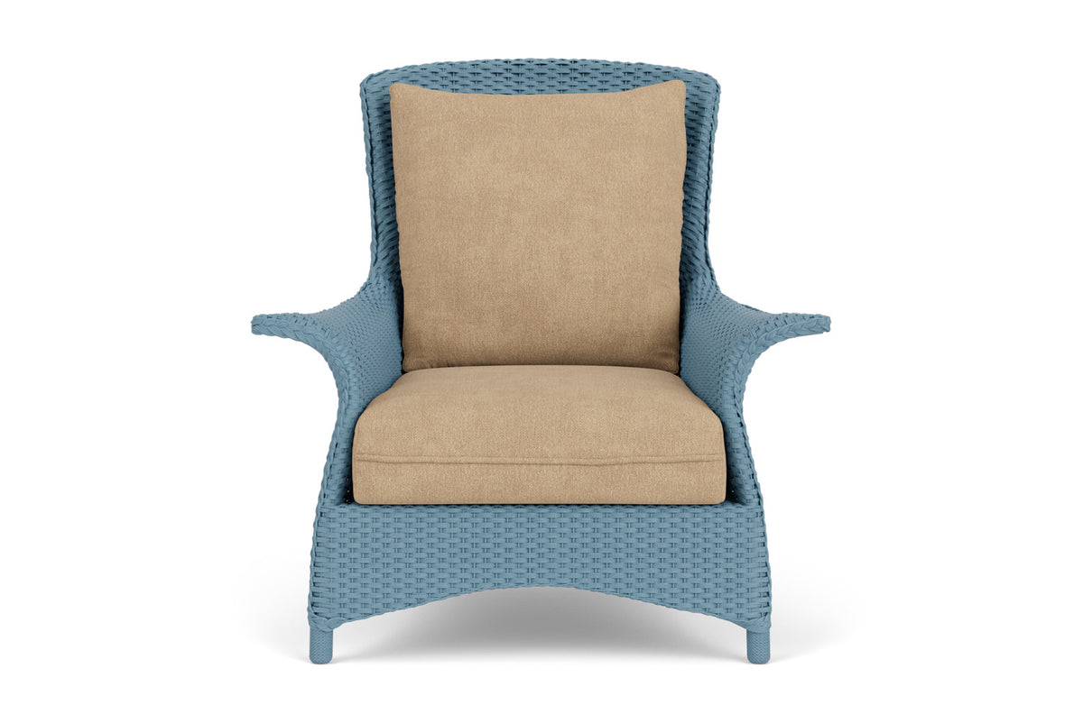 Lloyd Flanders Mandalay Lounge Chair in Stillwater with Hayden Sand fabric