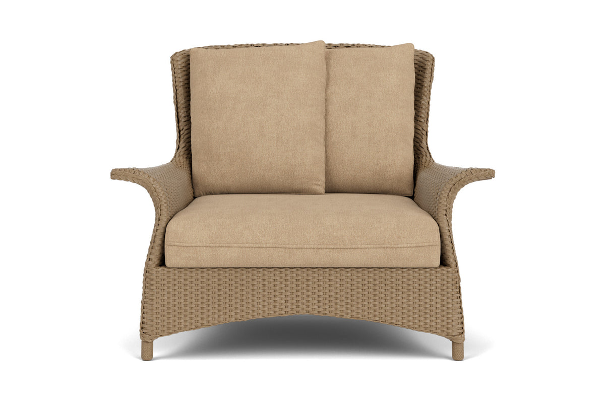 Lloyd Flanders Mandalay Chair and a Half in Fawn with Hayden Sand fabric