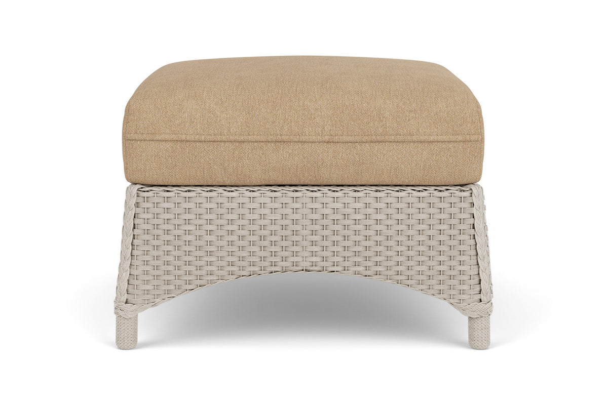 Lloyd Flanders Mandalay Ottoman in Linen with Hayden Sand fabric