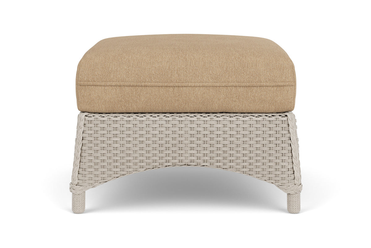 Lloyd Flanders Mandalay Ottoman in Linen with Hayden Sand fabric, view 7