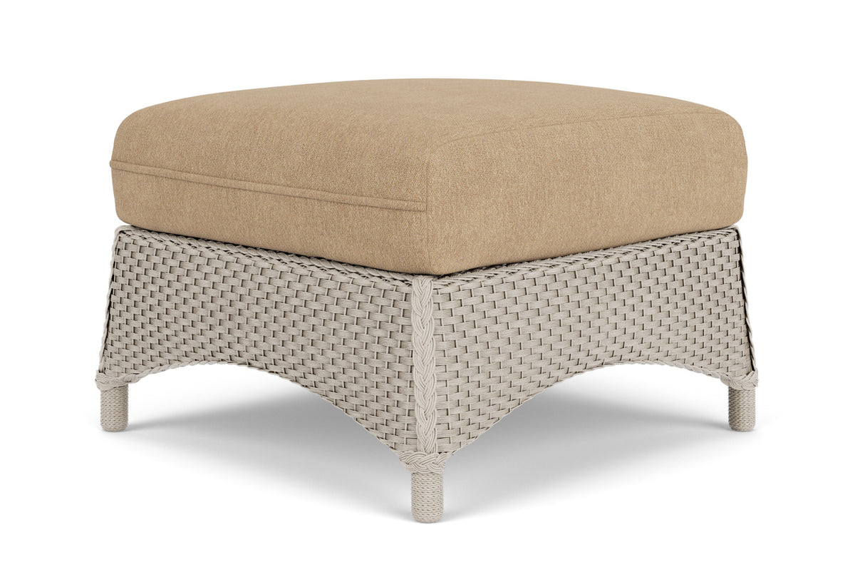 Lloyd Flanders Mandalay Ottoman in Linen with Hayden Sand fabric, view 6