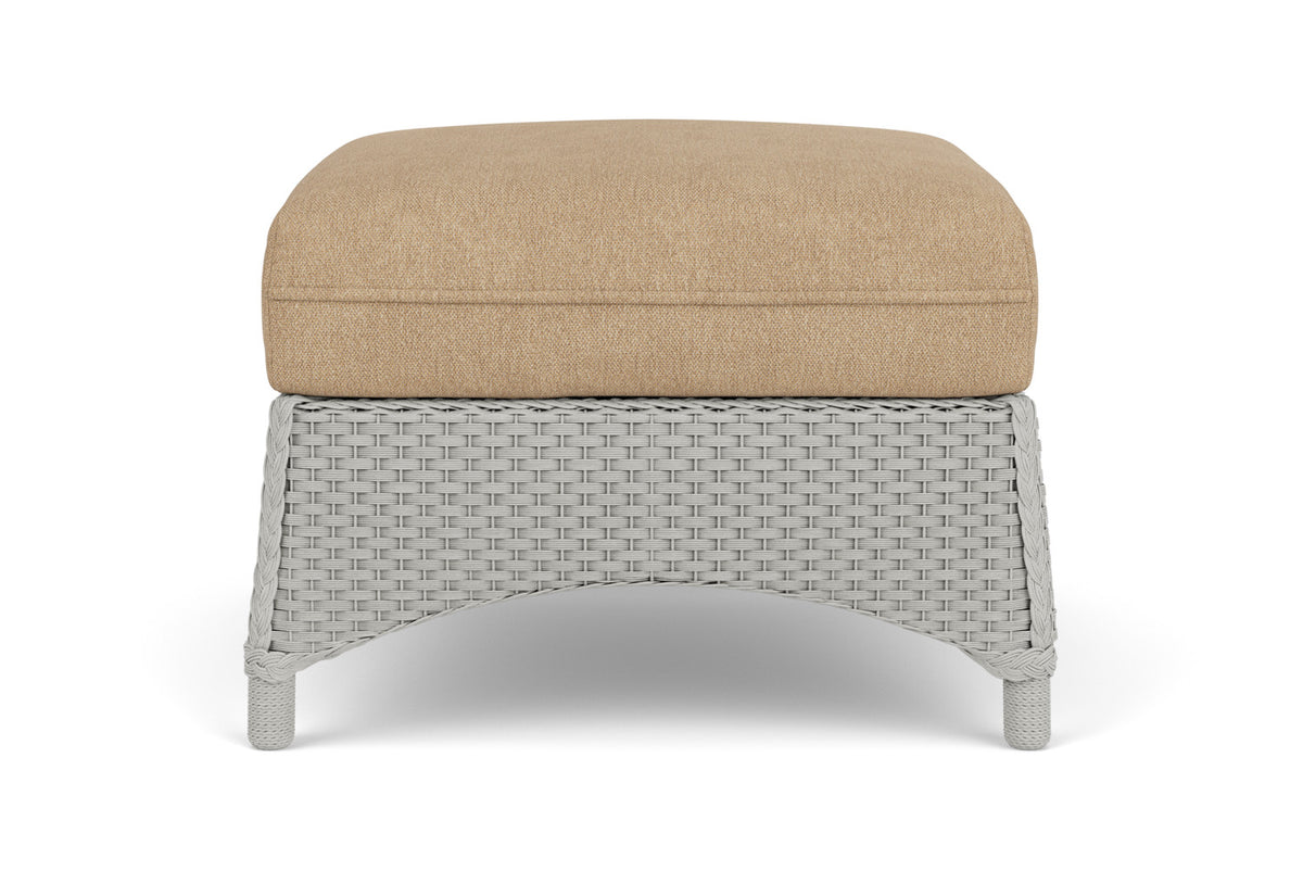 Lloyd Flanders Mandalay Ottoman in Platinum with Hayden Sand fabric