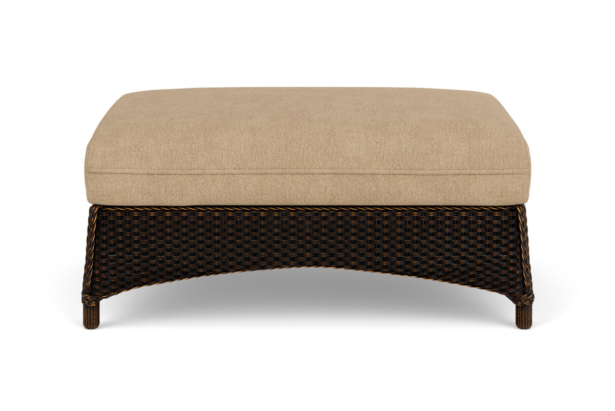 Lloyd Flanders Mandalay Large Ottoman in Mink with Hayden Sand fabric