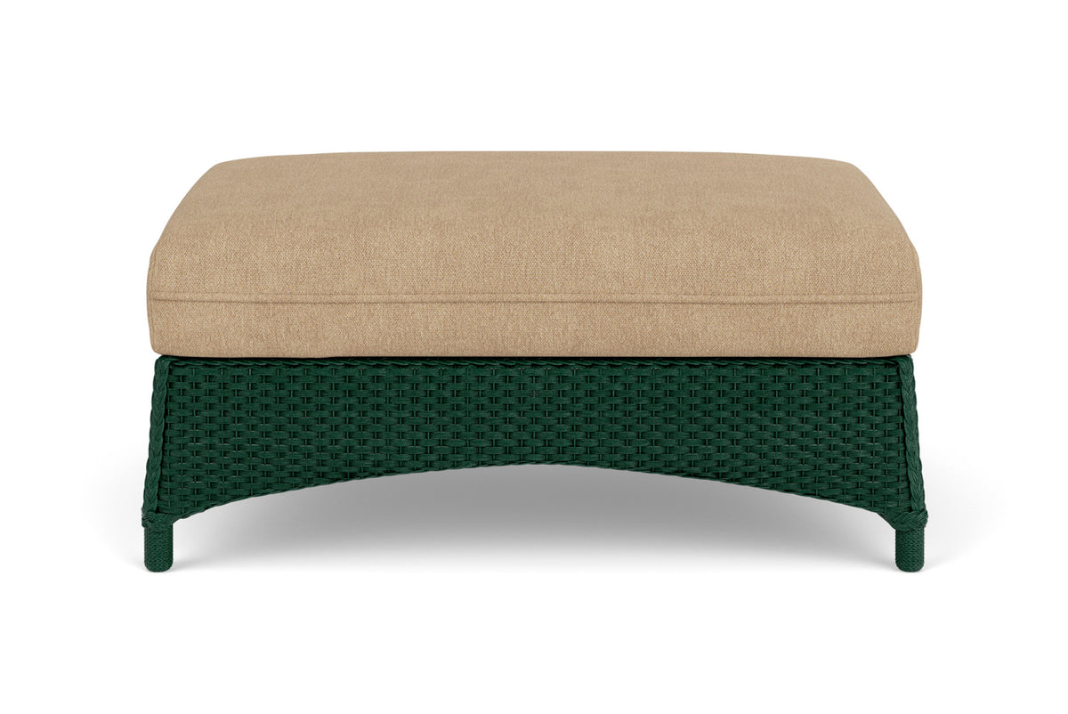 Lloyd Flanders Mandalay Large Ottoman in Woodland with Hayden Sand fabric