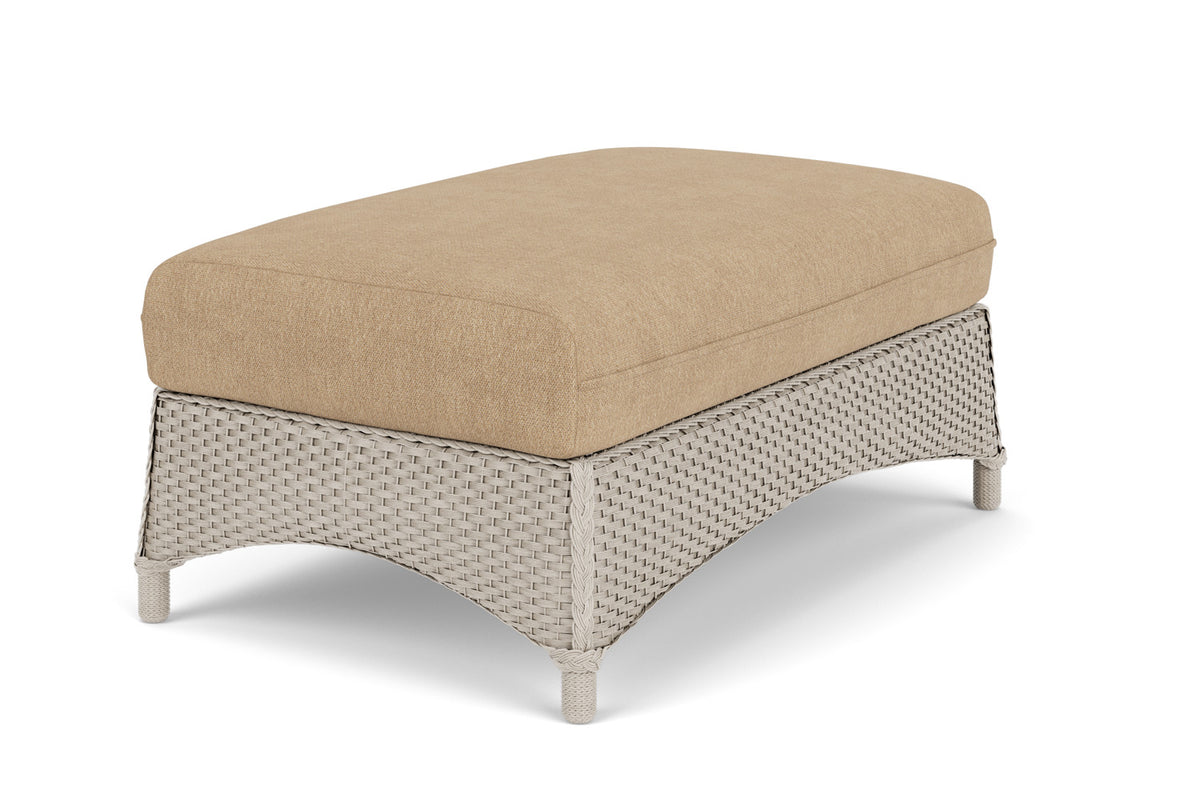 Lloyd Flanders Mandalay Large Ottoman in Linen with Hayden Sand fabric, view 8