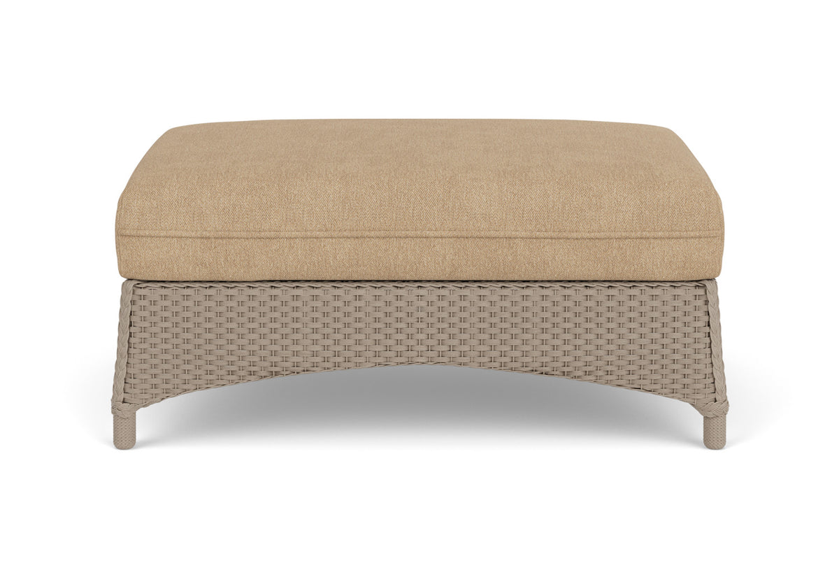 Lloyd Flanders Mandalay Large Ottoman in French Beige with Hayden Sand fabric