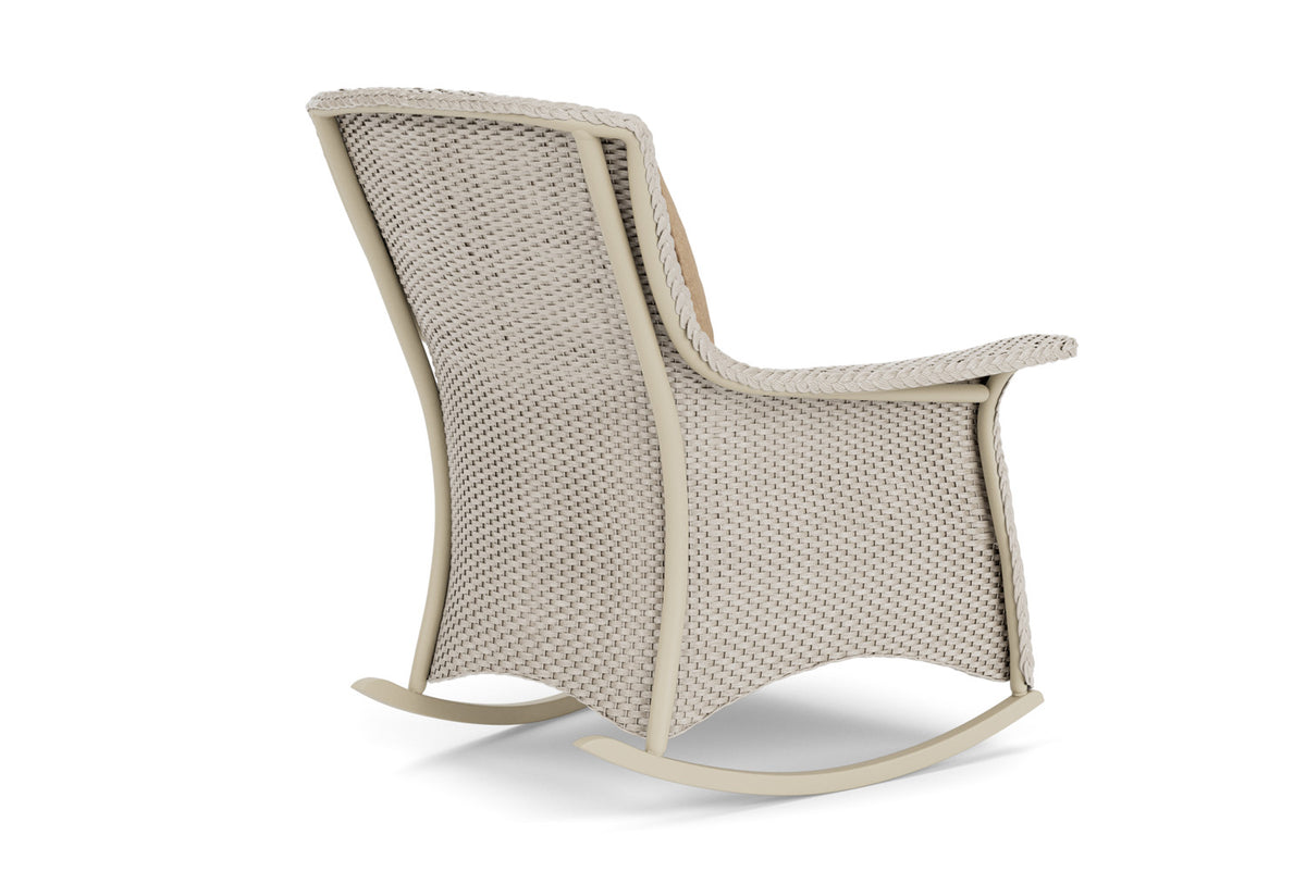 Lloyd Flanders Mandalay Lounge Rocker in Linen with Hayden Sand fabric, view 6