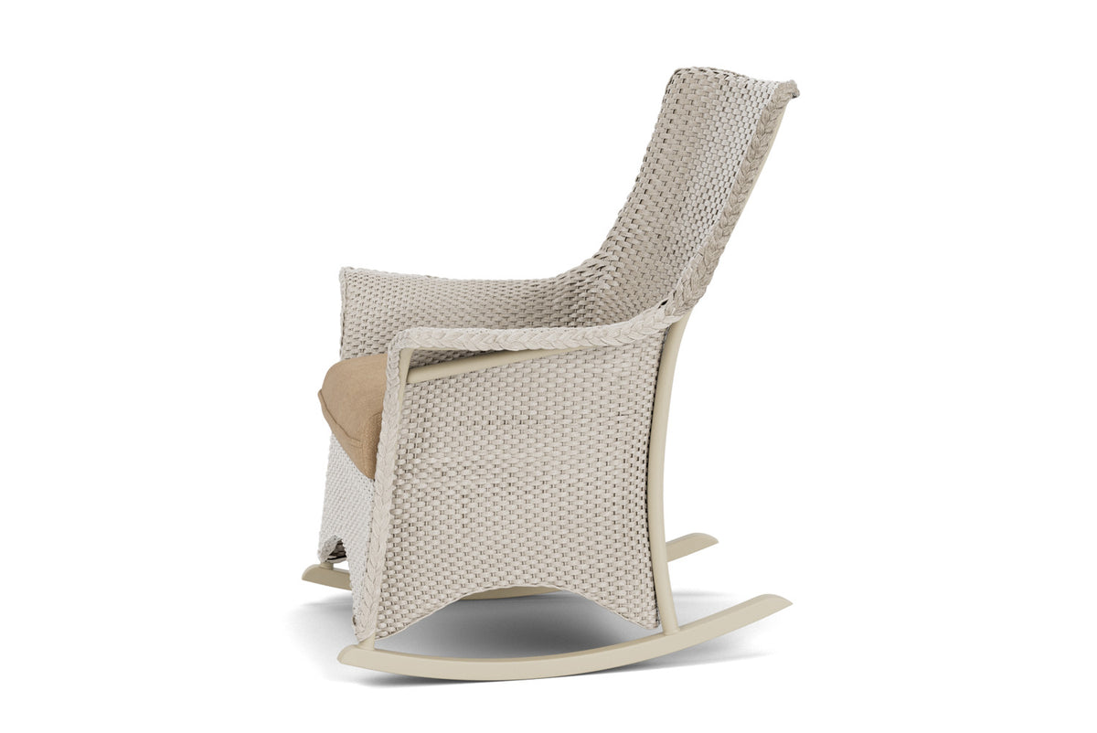 Lloyd Flanders Mandalay Porch Rocker in Linen with Hayden Sand fabric, view 9